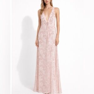 NEW NWT Reformation Jaclyn Pink Maxi Dress